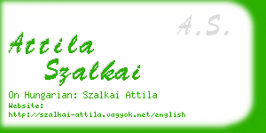 attila szalkai business card